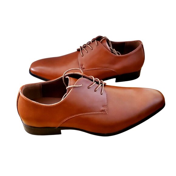 Perry Ellis Men\'s 10 Leather Dress Shoes Lace-up Oxford Smooth Buffed Business main image 15